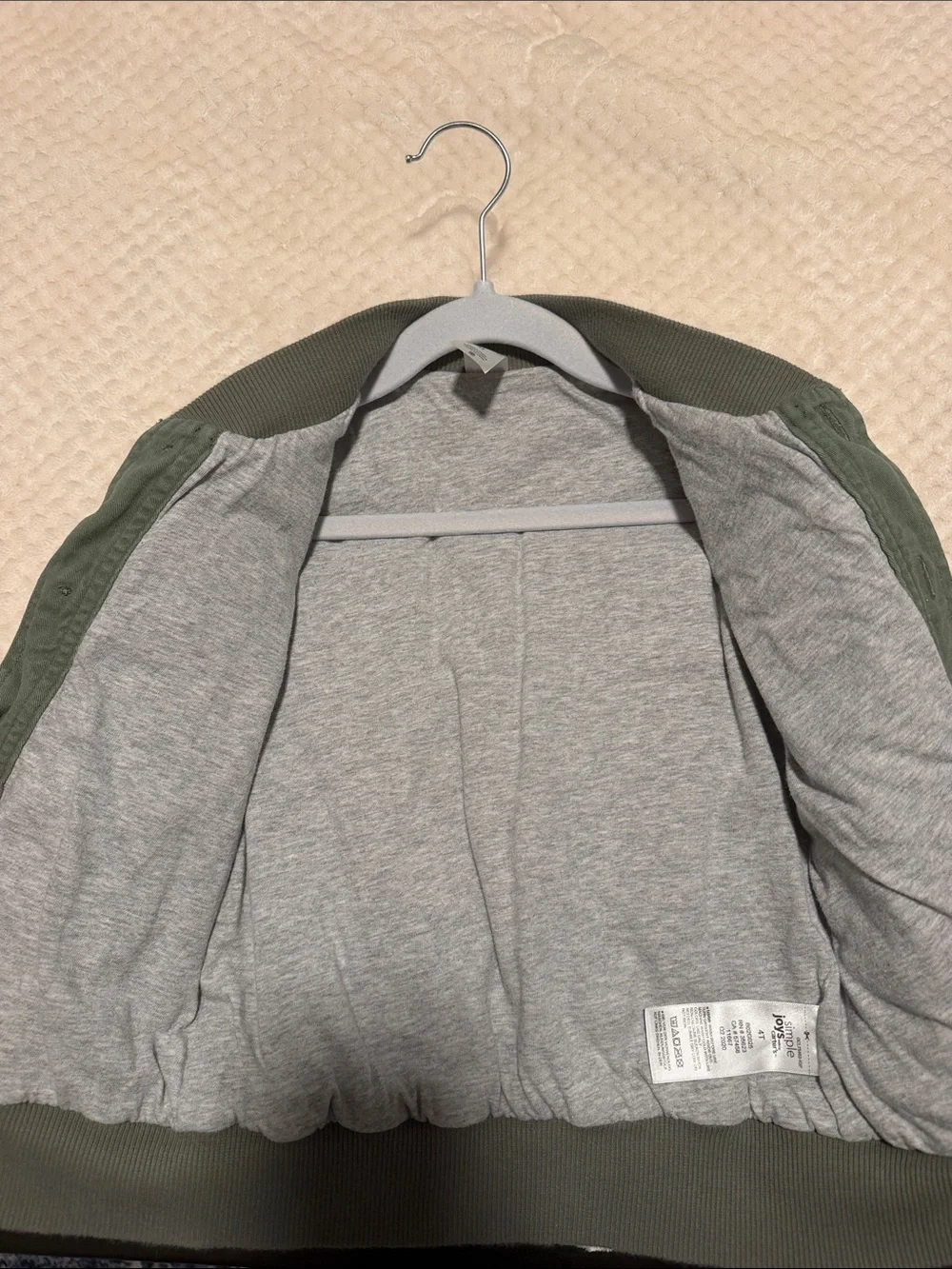 Carter's Olive Green Kids Bomber-Style Jacket Size 4T like new